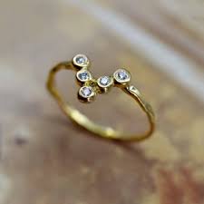 Stoned Diamond Trio Ring