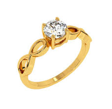 Infinity Twist With Central Diamond Ring