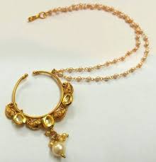 Jingling charm hoop nose ring