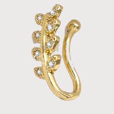 Sapphire cascade hoop nose pin