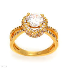 Ornate Halo With Large Central Stone Ring