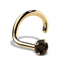 Midnight luxe curve stud nose ring