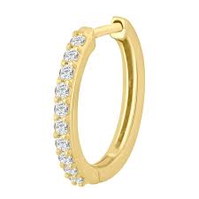 Luxe blue hoop nose pin